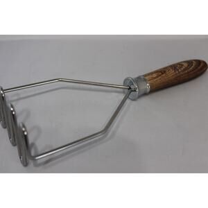 Rae Dunn MASH Potato Masher, Wood Handle Kitchen Utensil